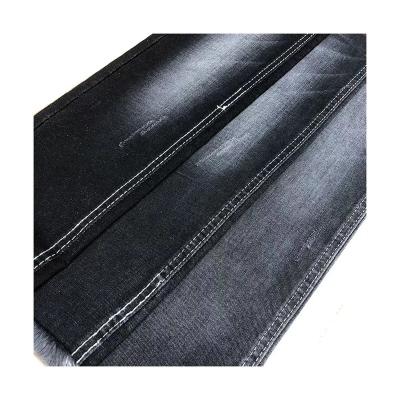 China Shrink-Resistant High Quality Starry Sky Hemp Black+Grey Super Stretch Soft Elastic Denim Stretch Fabric 10.2 Oz for sale