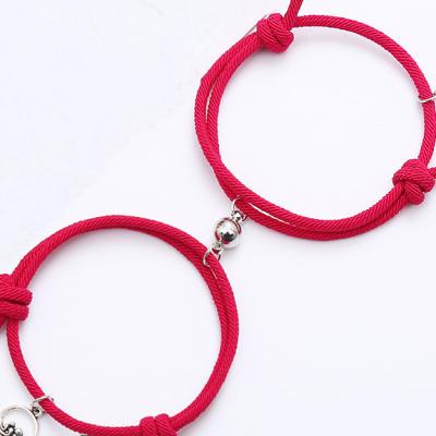 China Fashion Best Friend Friendship Bracelet Magnet Romantic Creative Women Woven Accessories for sale