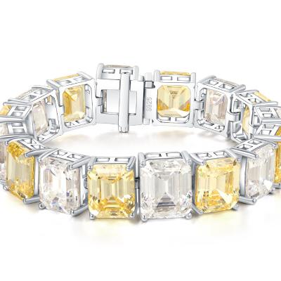 China New Arrival925 Sterling Silver Square Vintage High Quality Low Price Fashion Charm Bracelet Gift For Women for sale