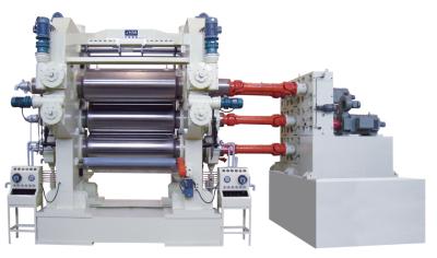 China Soft PVC 4 Roll Calender Machine , Film / Rigid Sheet Calendering Machine for sale