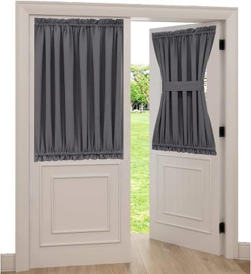 China Insulating Blackout Door Curtain Blackout Door Window Coverings Support Short Door Panels For Privacy for sale