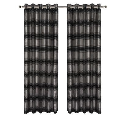 China High Quality Shiny Blackout Nylon Shading Bamboo Fiber Polyester Flocking Curtain for sale