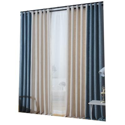 China 2019 Modern Blackout Curtain Blackout Grommet Canvas Curtain For Living Room for sale