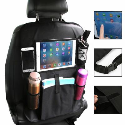 China Eco-Friendly iPad Tablet Holder Storage Bag Kick Mats Tidy Car Back Seat Organizer for sale