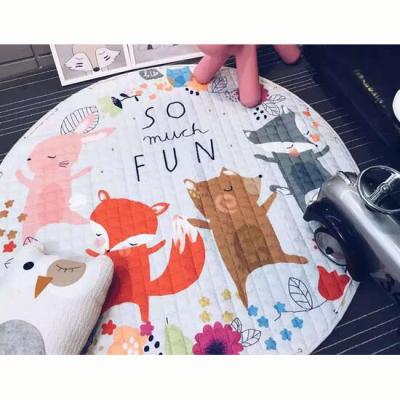 China Eco-friendly custom logos kids play storage folding playmat for sale for sale