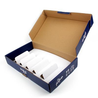 China Recyclable Custom Full Color Printed Corrugated Inner Logo Insert Box With Compartments for sale