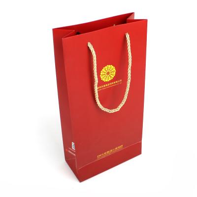 China Recycled Materials Printing Custom Paper Shopping Bags With Your Own Logo And Size for sale