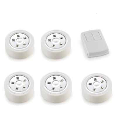 China Modern Stock LED Battery Small Factory Touch Light Wireless Remote Control Cabinet Led Puck Light CE RoHS FCC Passed For Promotion for sale