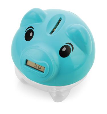 China Custom Gift Amazon Best Selling Super Large Capacity Transparent Pig Shaped Bank For Counting Money Plastic Coins for sale