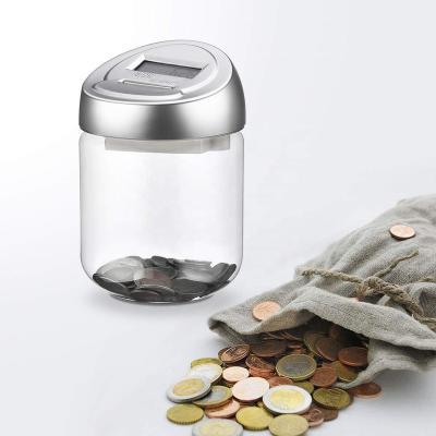 China Jar for Counting Amazon Custom Hot Sale Gift Digital Coins Counting Money Bank Support USD, EURO, GBP and OEM for sale