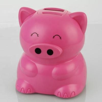 China Gift Large Capacity Custom Hog Shaped Bank For Counting Money Plastic Coins Identify Thailand Coins for sale