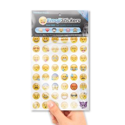 China Removable / non-toxic custom cheap round smiley emoji stickers for sale