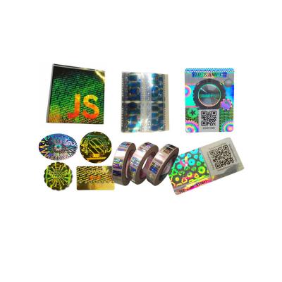 China Waterproof custom vinyl printing security tampered qr code hologram sticker for sale