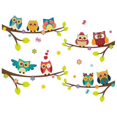 China Decorative Water Based Glue Vinyl Wall Paper Stickers/Hot Melt Glue/Removable Glue Christmas Custom Cartoon For Kids Bedroom for sale