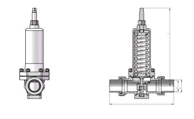 China PN25 Regulador de presión de válvula de control criogénico Gran caudal -196 ~ + 80 °C para GNL LOX LIN en venta