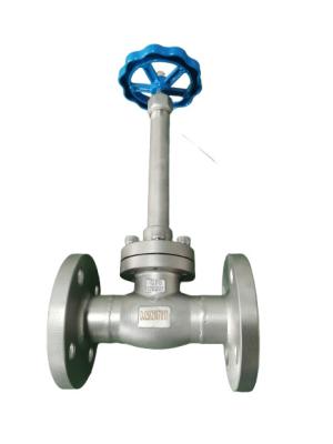 China SS304 PN40 Flange Type Cryogenic Globe Valve Long Stem Low Temperature for sale