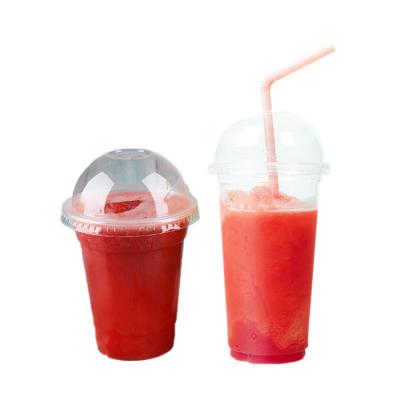 China Single Wall Disposable Plastic Cup Forming Machine Plastic Cute Plastic Cup With Lid Smoothie Cup With Lid for sale