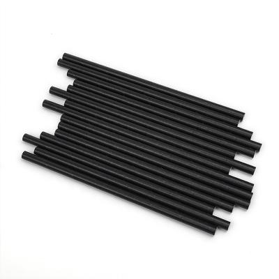 China Straw Wrapper Disposable Black Paper Straws Eco Friendly Paper Drinking Straw for sale