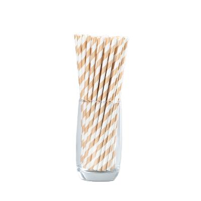 China Wholesale High Quality Disposable Paper Straw White Kraft Drinking Straw 197X6Mm for sale