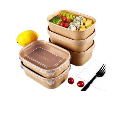 China Free Sample Rectangular Recyclable Black Paper Container Rectangle Custom Paper Bowl For Lunch for sale