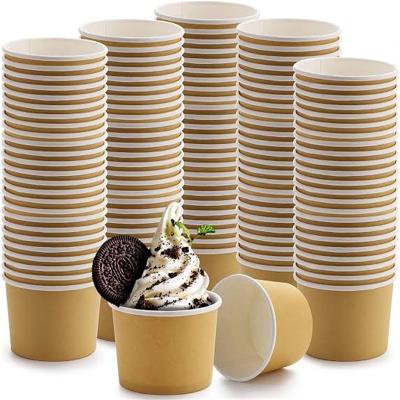 China High Quality Recyclable Ice Cream Cup Paper Yogurt Richpack Ice Cream Cup With Lid With PP Lid for sale