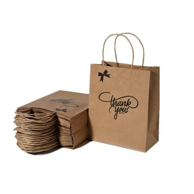 China Custom Recyclable New Discount Kraft Paper Bag With Logo For Cake Box for sale