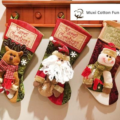 China Party Christmas Gift Bag Decoration Socks Tree Pendant Candy Bag for sale