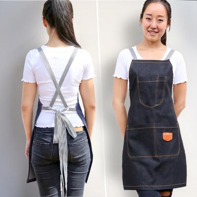 China Professional Drinks/Food Apron With Pocket Kitchen Apron Cooking Cafeing BBQ Grill Gardening Apron for sale