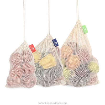 China Eco Friendly Organic Cotton Hemp Net Mesh Folding Recycled Product Bags For Fruit Vegetable for sale