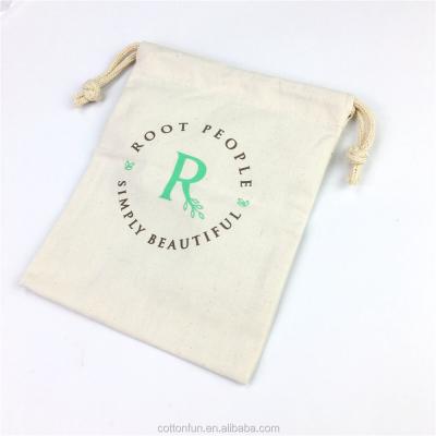 China Eco-Friendly Recycle Cotton Canvas Fabric Drawstring Dust Bag With Logo Printed for sale