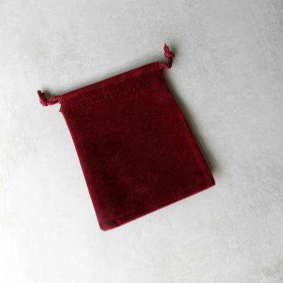 China Security Jewelry Bag Gift Suede Velvet Pouch / Custom Flocking Bags for sale