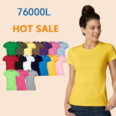 China Wholesale Custom 100% Anti-Wrinkle Logo Cotton O Neck Plus Size Women's T-shirts Plain Blank Top Casual Women Shirts for sale