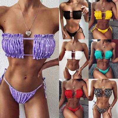 China 2022 new summer new amazon bikini wallpaper girl big breast bikinis hot sexy woman windproof hot fashion swimwear for sale