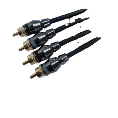 China High Fidelity Full Metal 10m 2RCA AV Cable OEM Cabo 1m 2m 1.8m 3m 5m Copper Car High End Quality Kabel AV Pure Audio 2 RCA Cavo Fidelity for sale