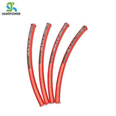 China Durable Automotive Textile and Custom Braided Rubber Flexible Steel Wire Fuel Hose Hydraulic Hose SAE 100r5 for sale