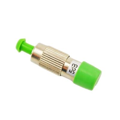 China Fixed Metal Fiber Attenuator 5dB 7dB 10dB FC/UPC Male To Femlae Fiber Optic Attenuator for sale