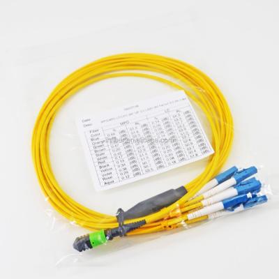 China 12F MPO High Density Cable MPO To LC 12Core Branch Fiber Optic MPO Patch Cord IPA-MTPLUS12-30/1.5 for sale