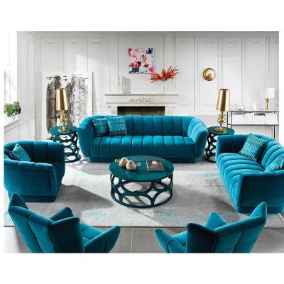 China Removable Chesterfield Couch Cover Home Furniture Sofas Blue Luxury Lounge Living Room Turquoise Sofa for sale