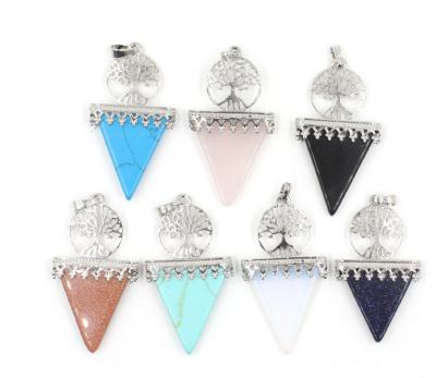 China China Wholesale Tree of Life Triangle Crystal Pendant Clothing Decoration for Gift for sale