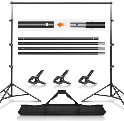 China Aluminum Alloy & Iron 8.5X10ft Background Stand Backdrop System Kit Photo Video Studio Adjustable Backdrop Stand for sale