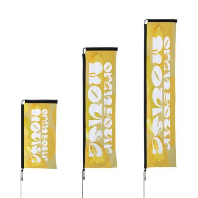 China Outdoor Customized Beach Flag Flying With Pole, Rectangle Flag Banners For Sale for sale