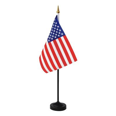 China Wholesale Celebration Decoration Small Flag Different Country Flag Metal Pole Table Desk Table Desk Flag With Metal Stand for sale