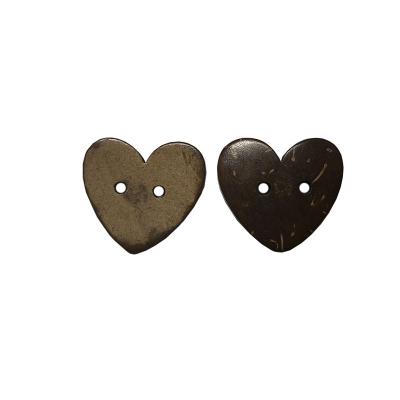 China Viable Heart Shaped Coconut Shell Buttons for sale