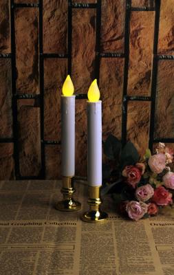 China 2 PCS FLAMELESS LED TAPER CANDLES WITH 5 HOURS TIMER for sale