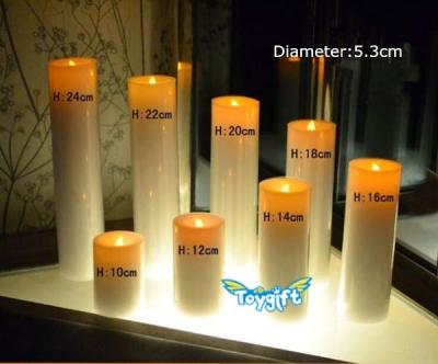 China Same Diameter Different Height Flameless  LED Pillar Candles for sale