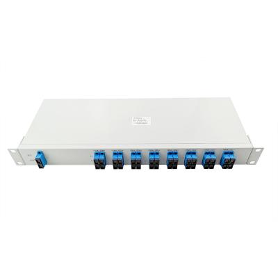 China Fiber Optic Communication Fiber Optic 19 Inch 8 Channel CWDM Fiber Optic Multiplexer Wavelength 1470nm To 1610nm for sale