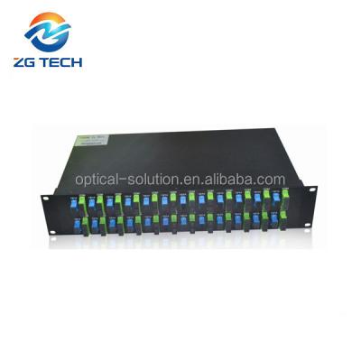 China EPON & CATV 19 Inch 2U Rack Mount WDM Combiner 24Port PON &CATV 1550nm 1310nm 1490nm for sale