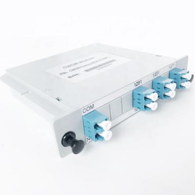 China CWDM DWDM Transmittion Equipment Internet Service Provider 6CH 1271-1371nm Demux Fiber CWDM Cassette Module Blade Plastic Box With LC UPC Connector Plug for sale