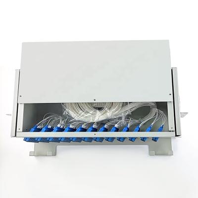 China ODF Fiber Distribution Unit Sliding 3U 96FDU Patch Panel With G657A1 0.9mm Cable SC Adapter Singlemode Splice Tray for sale