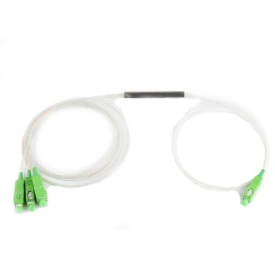 China FTTH FTTH 1X4 SC APC PLC Fiber Optic Splitter With Stainless Steel Tube for sale